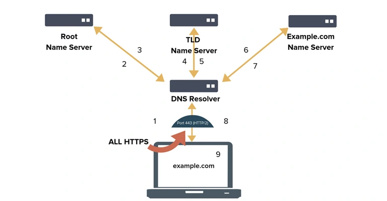 DNS بیش از HTTPS چیست