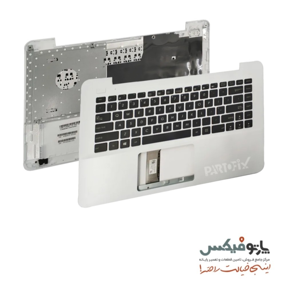 قاب دور کیبورد (C) لپ تاپ ایسوس K455 X455 A455 نقره‌ای