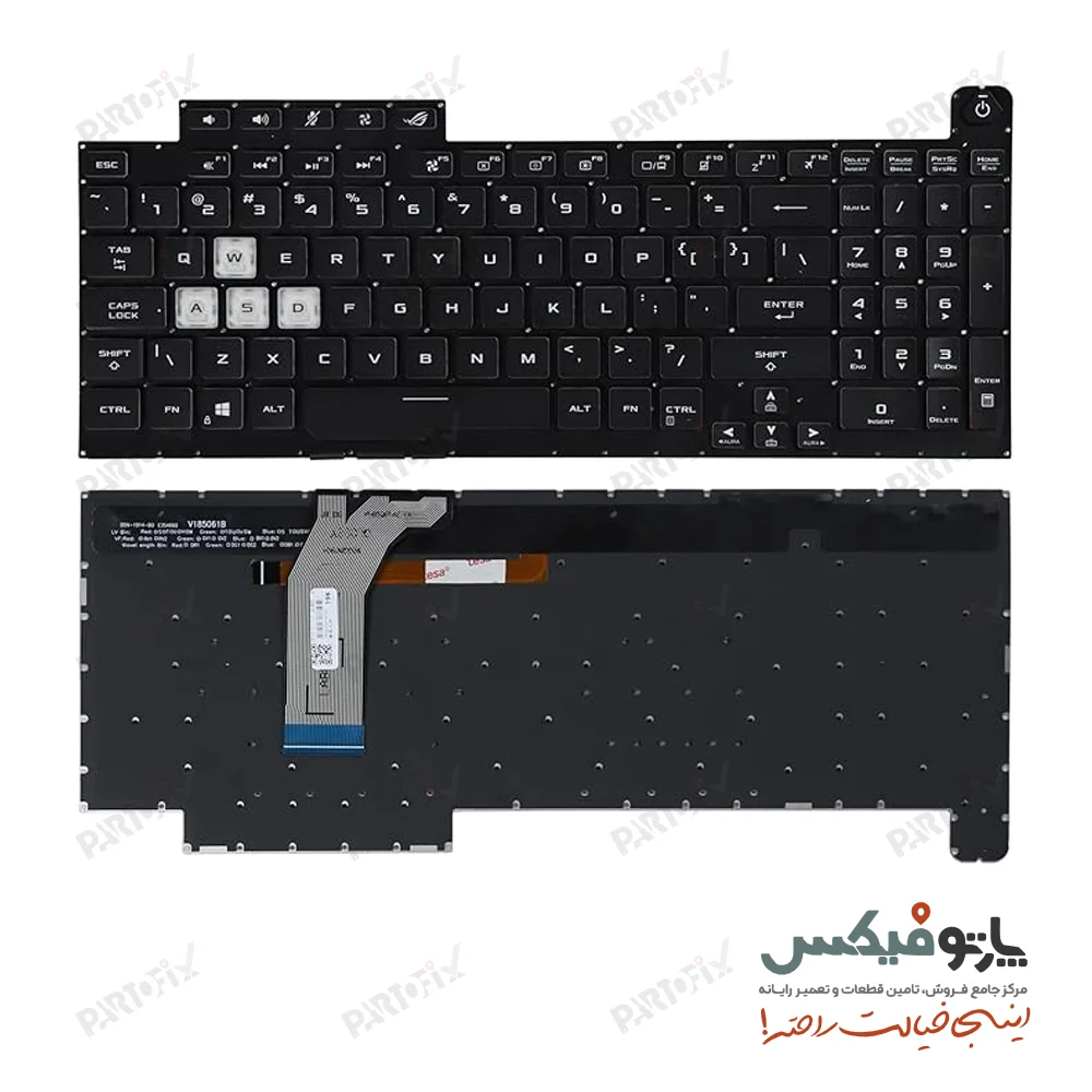 کیبورد لپ تاپ ایسوس Asus ROG G731 G732 G712 G712 با بکلایت-مشکی