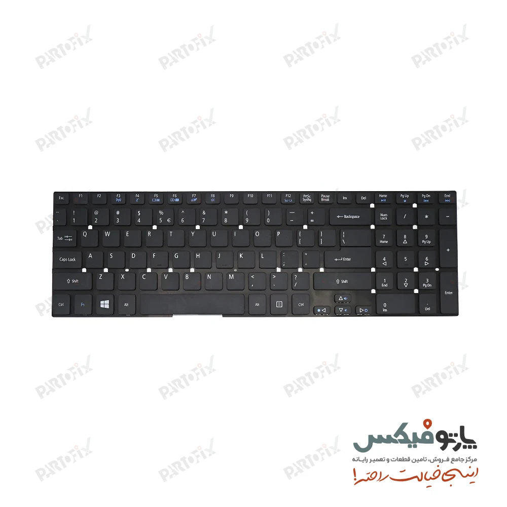 کیبرد لپ تاپ ایسر Acer Aspire V3-571_E1-570_E1-572_5755 مشکی-اینترکوچک بدون فریم