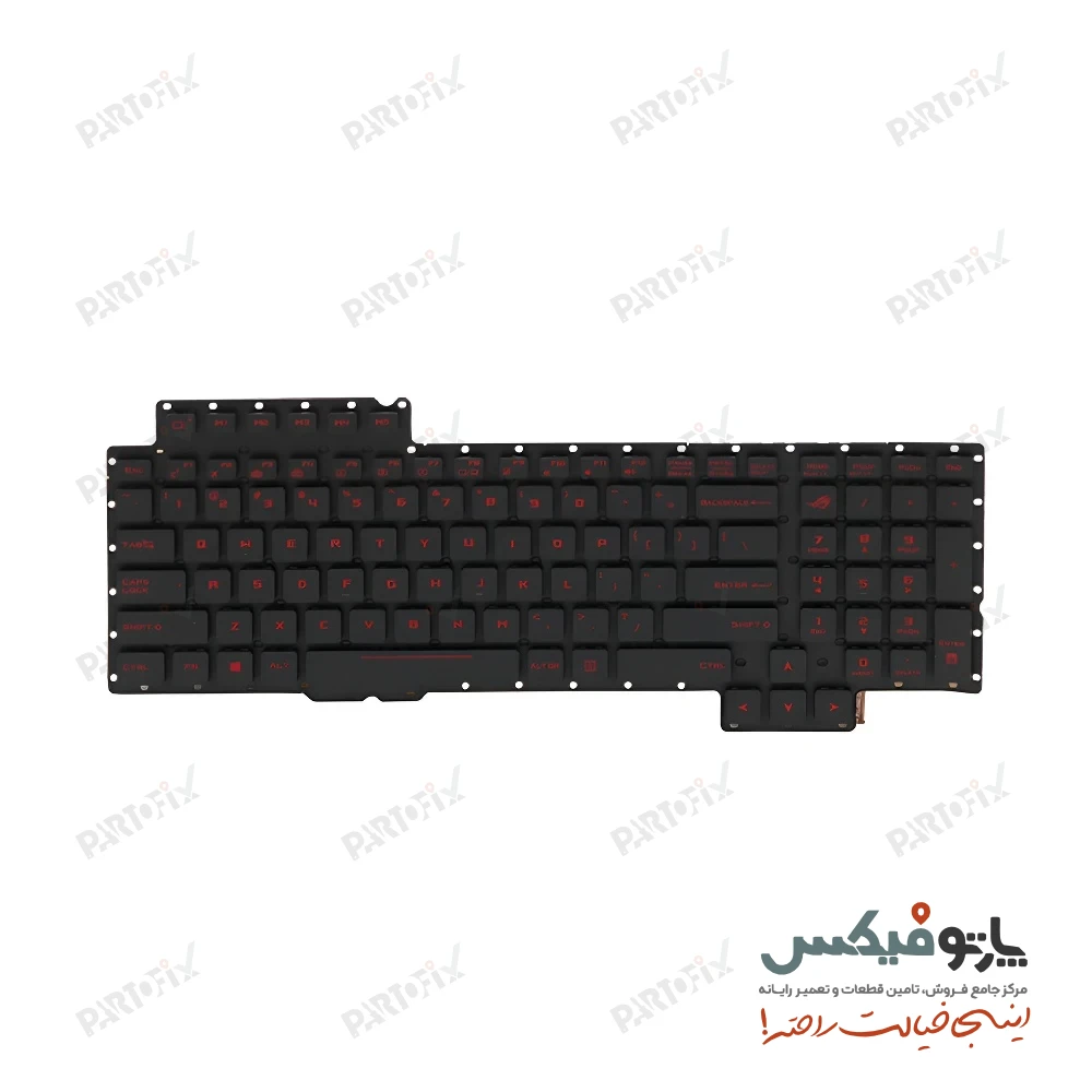 کیبورد لپ تاپ ایسوس Asus ROG G752 مشکی قرمز-با بکلایت