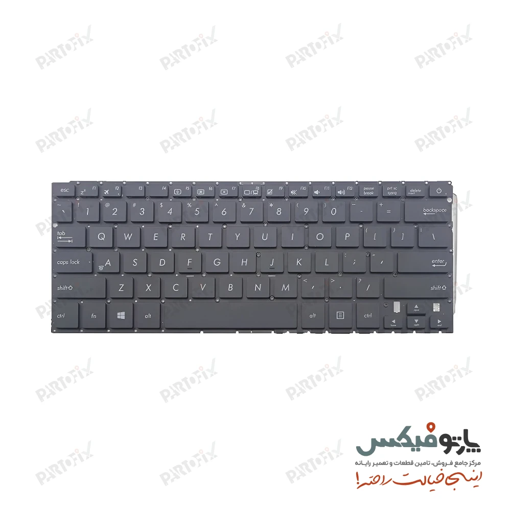 کیبورد لپ تاپ ایسوسAsus Zenbook UX305 مشکی-اینترکوچک-بدون فریم