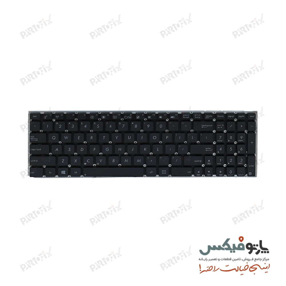 کیبورد لپ تاپ ایسوس Asus VivoBook K556 X556 مشکی اینتر کوچک- بدون فریم و بکلایت