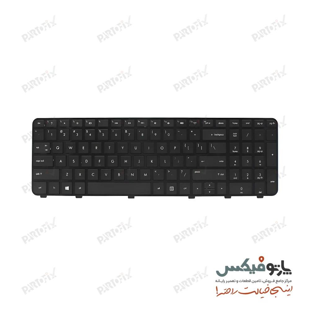 کیبورد لپ تاپ اچ پی HP Pavilion DV6-6000 مشکی اینتر کوچک - با فریم