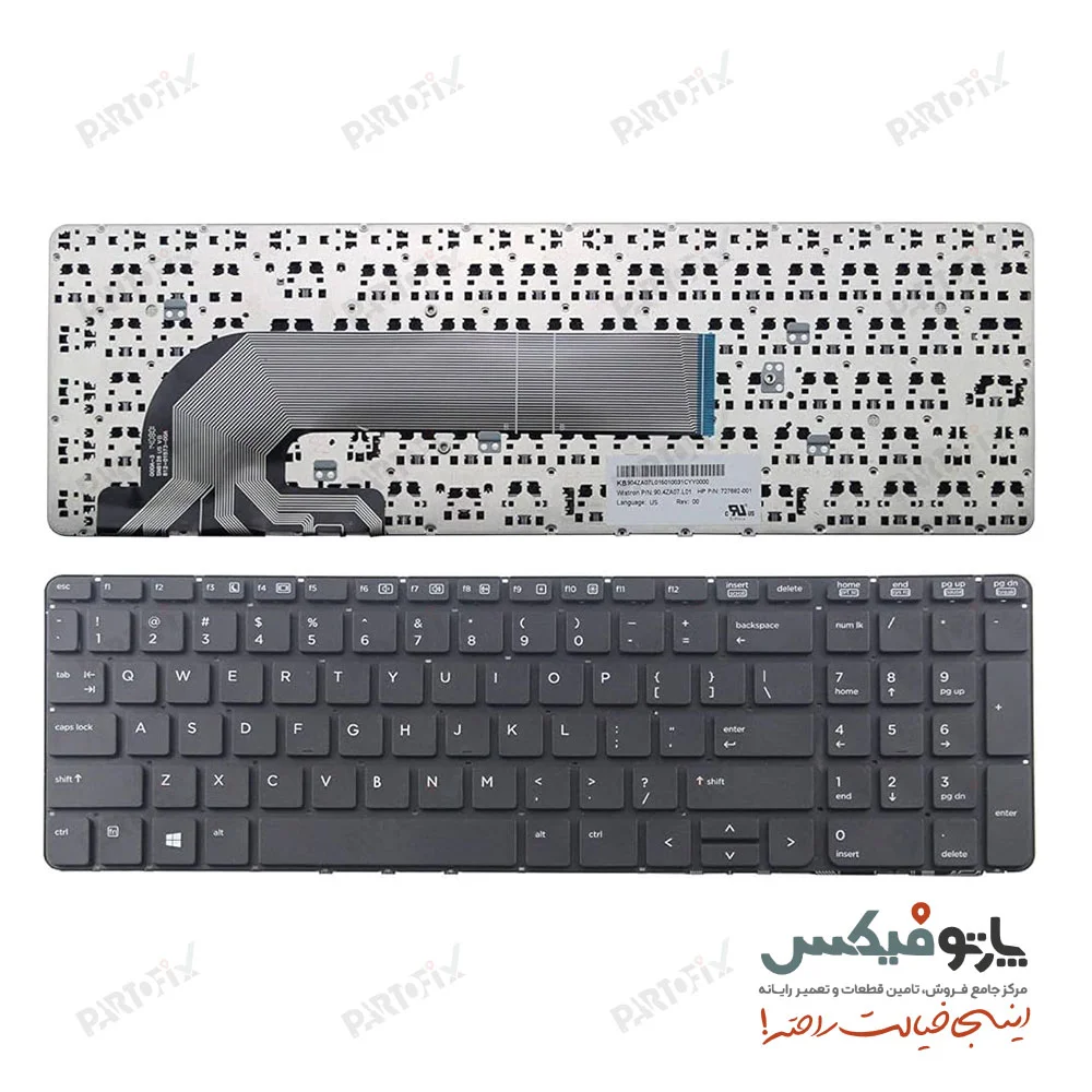 کیبورد لپ تاپ اچ پی HP ProBook 450 G0 G1 G2 مشکی