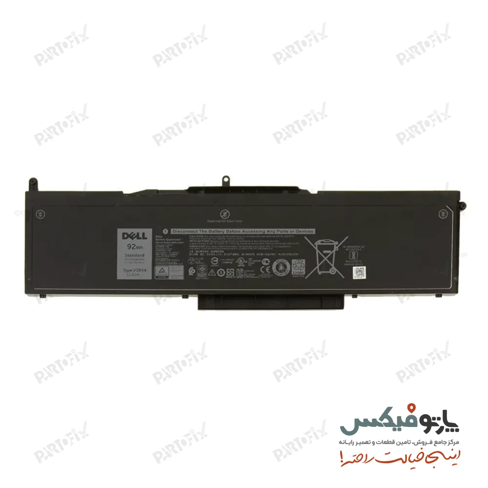 باتری اورجینال لپ تاپ دل Dell Precision 3520 3530 VG93N