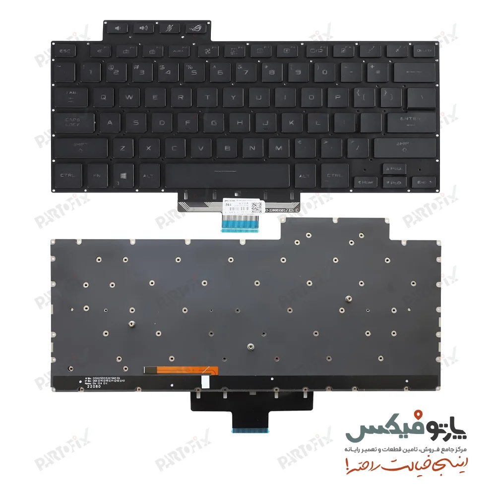 کیبورد لپ تاپ ایسوس ASUS ROG Zephyrus M15 GM501 با بکلايت