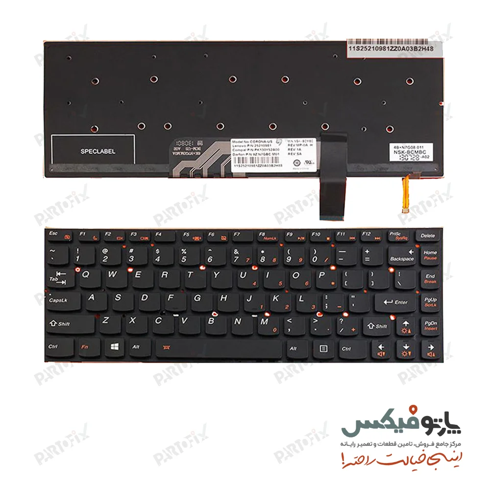 کیبورد لپ تاپ لنوو Lenovo IdeaPad V4400 با بکلایت